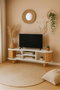 Hanah Home Soporte para TV Tokyo Blanco y Natural